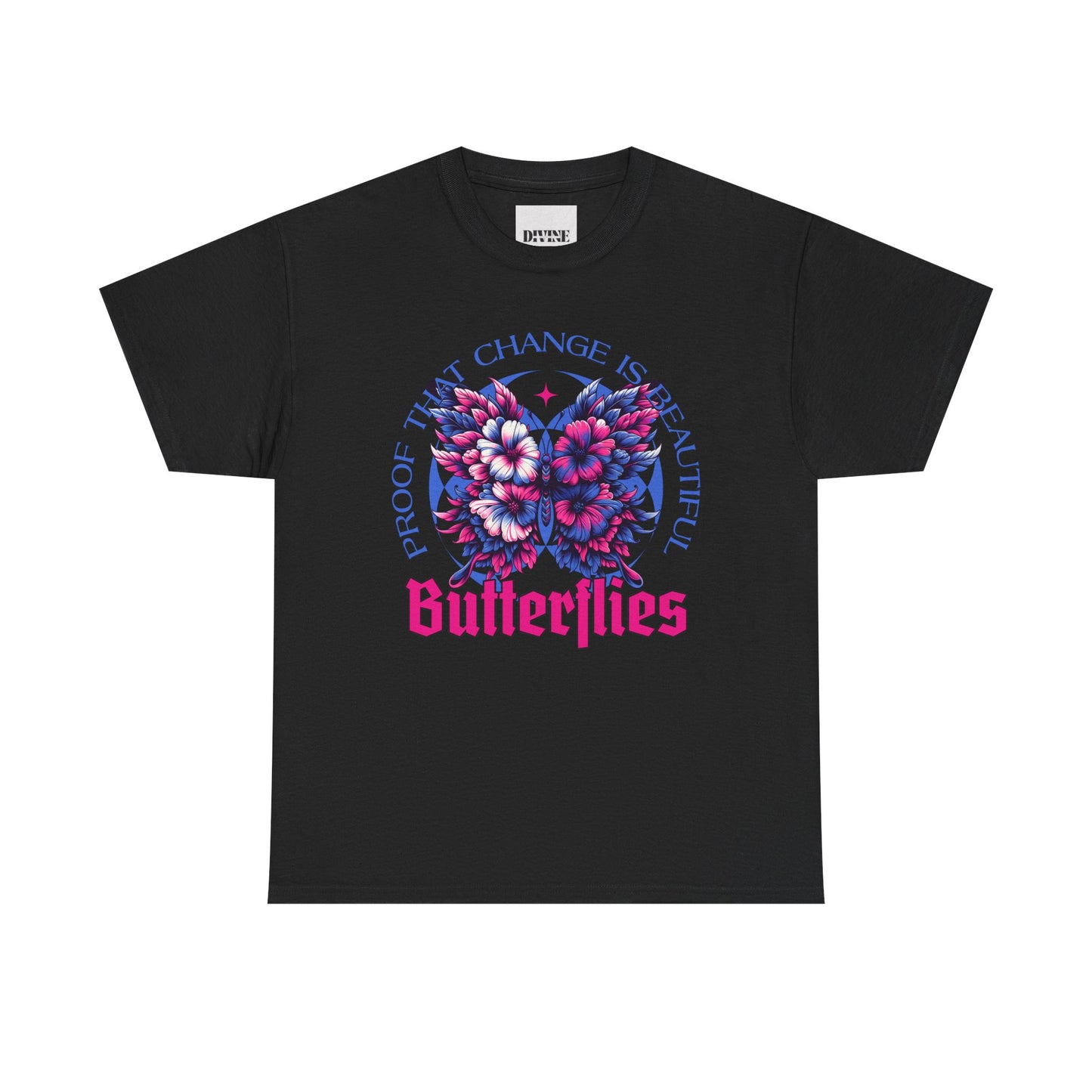 Unisex Heavy Cotton Tee - 'Proof That Change is Beautiful' Butterfly Tee