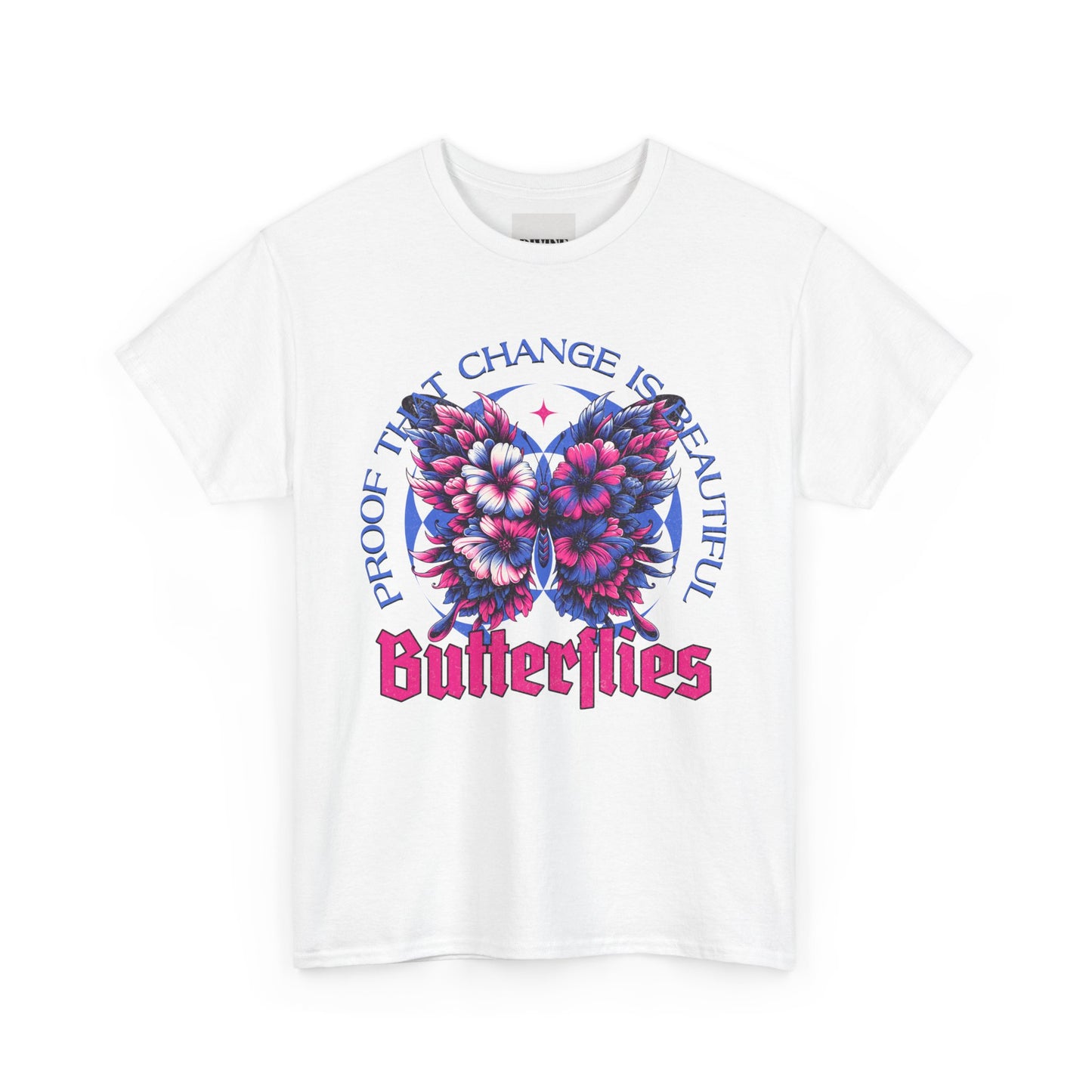Unisex Heavy Cotton Tee - 'Proof That Change is Beautiful' Butterfly Tee
