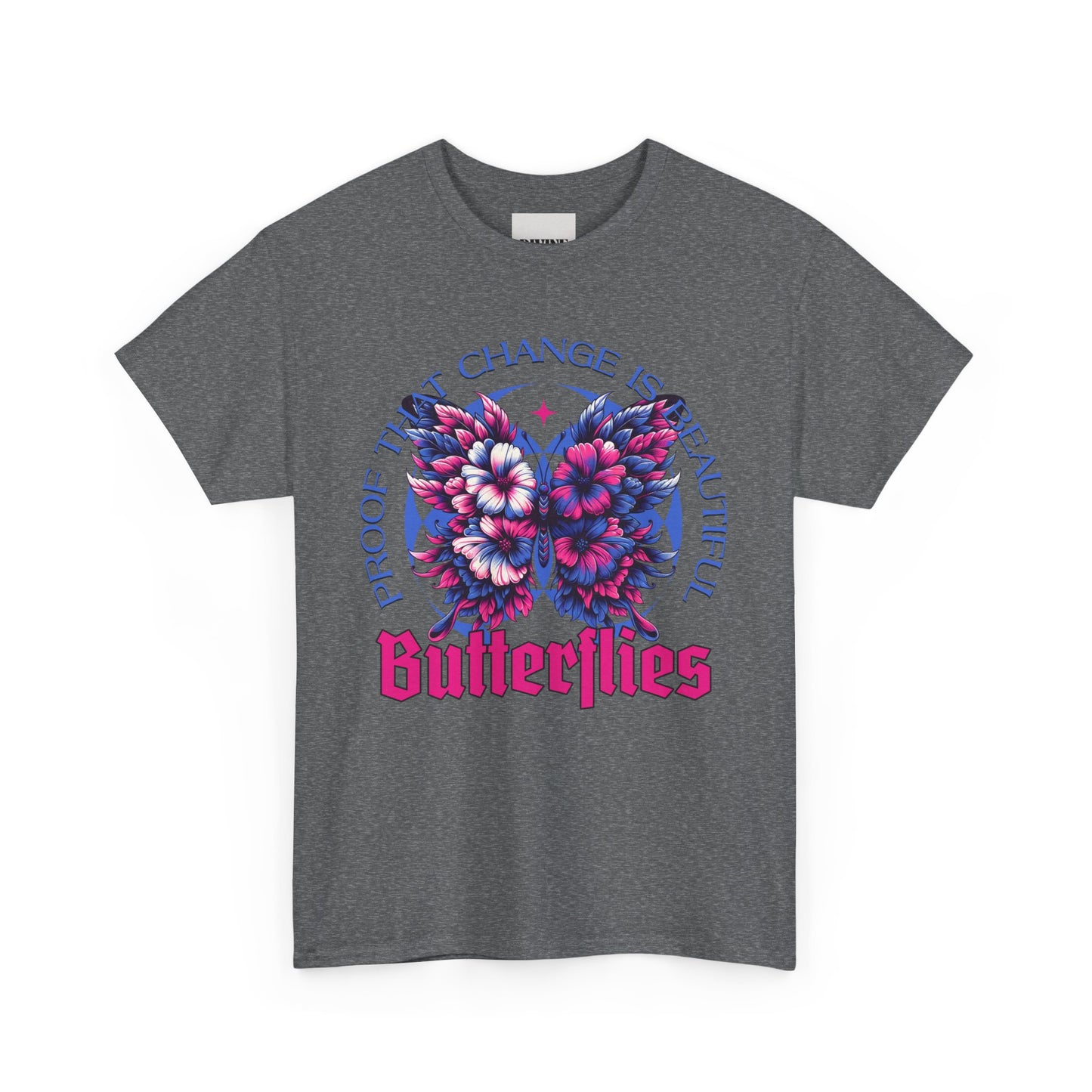 Unisex Heavy Cotton Tee - 'Proof That Change is Beautiful' Butterfly Tee