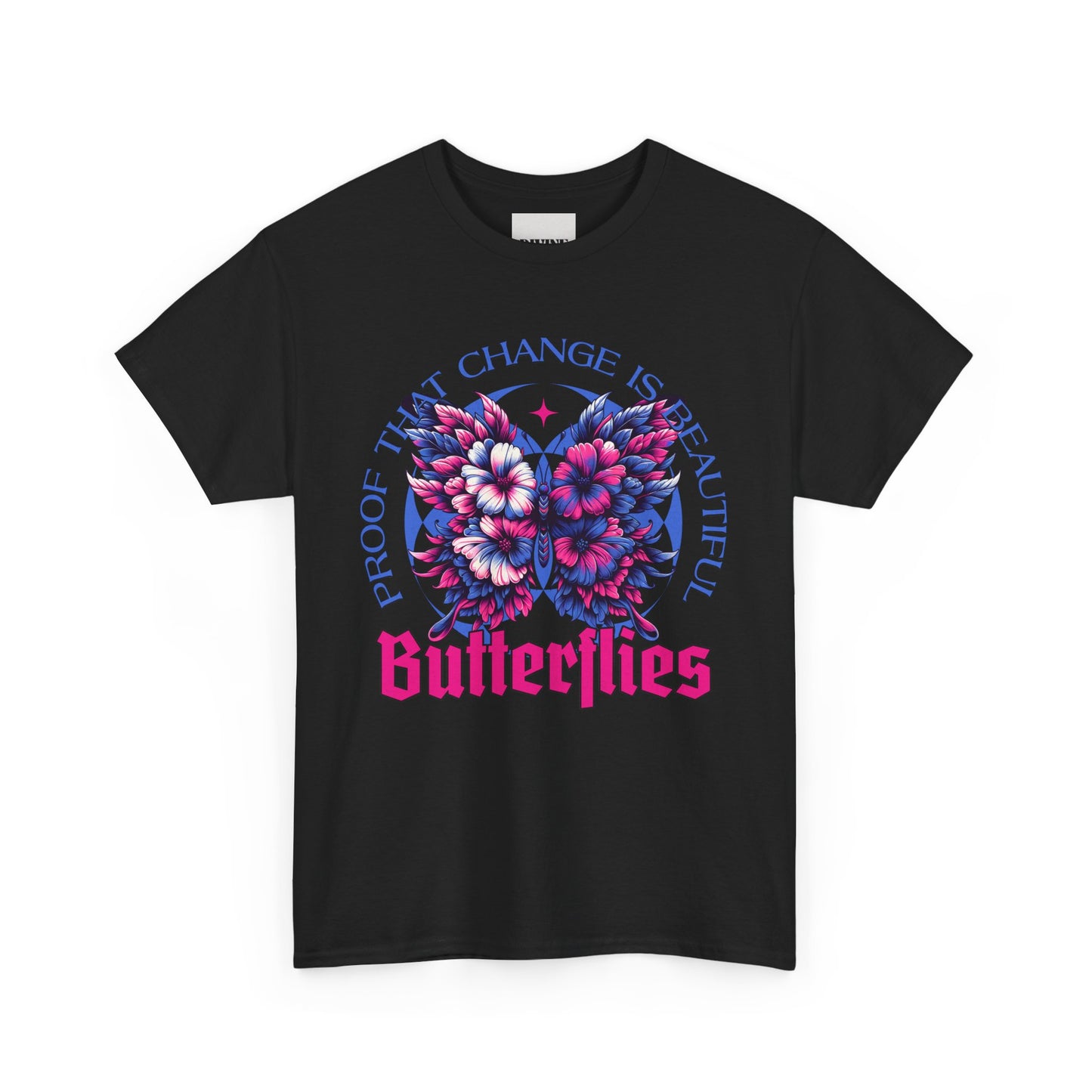 Unisex Heavy Cotton Tee - 'Proof That Change is Beautiful' Butterfly Tee